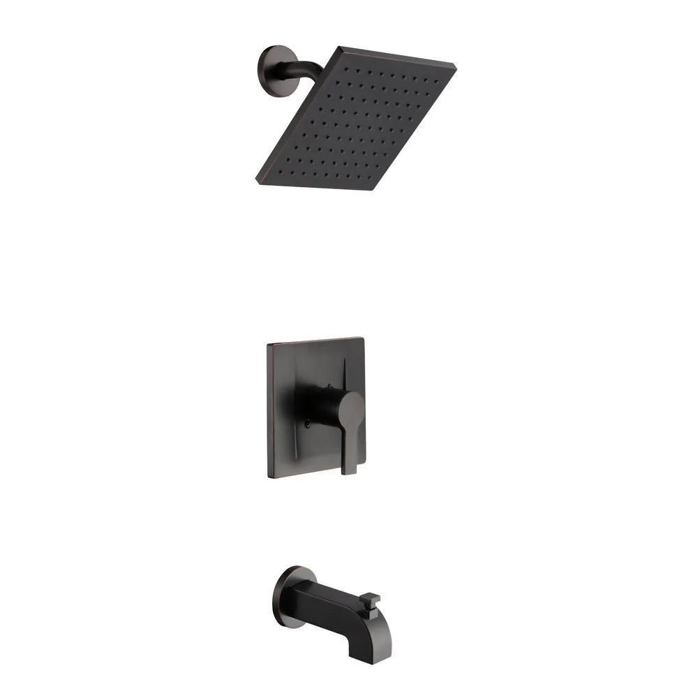 Modern Single-Handle 1-Spray Tub and Shower Faucet in Chrome (Valve Included), photo 15 of 16