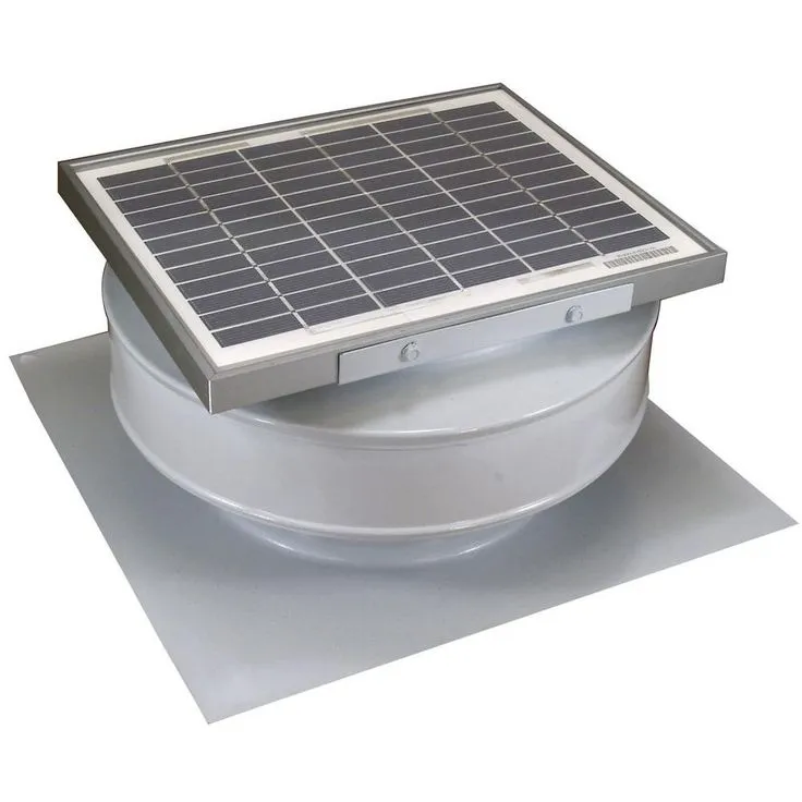 Active Ventilation 365 CFM Brown Aluminum Solar Powered Attic Fan, photo 10 of 11