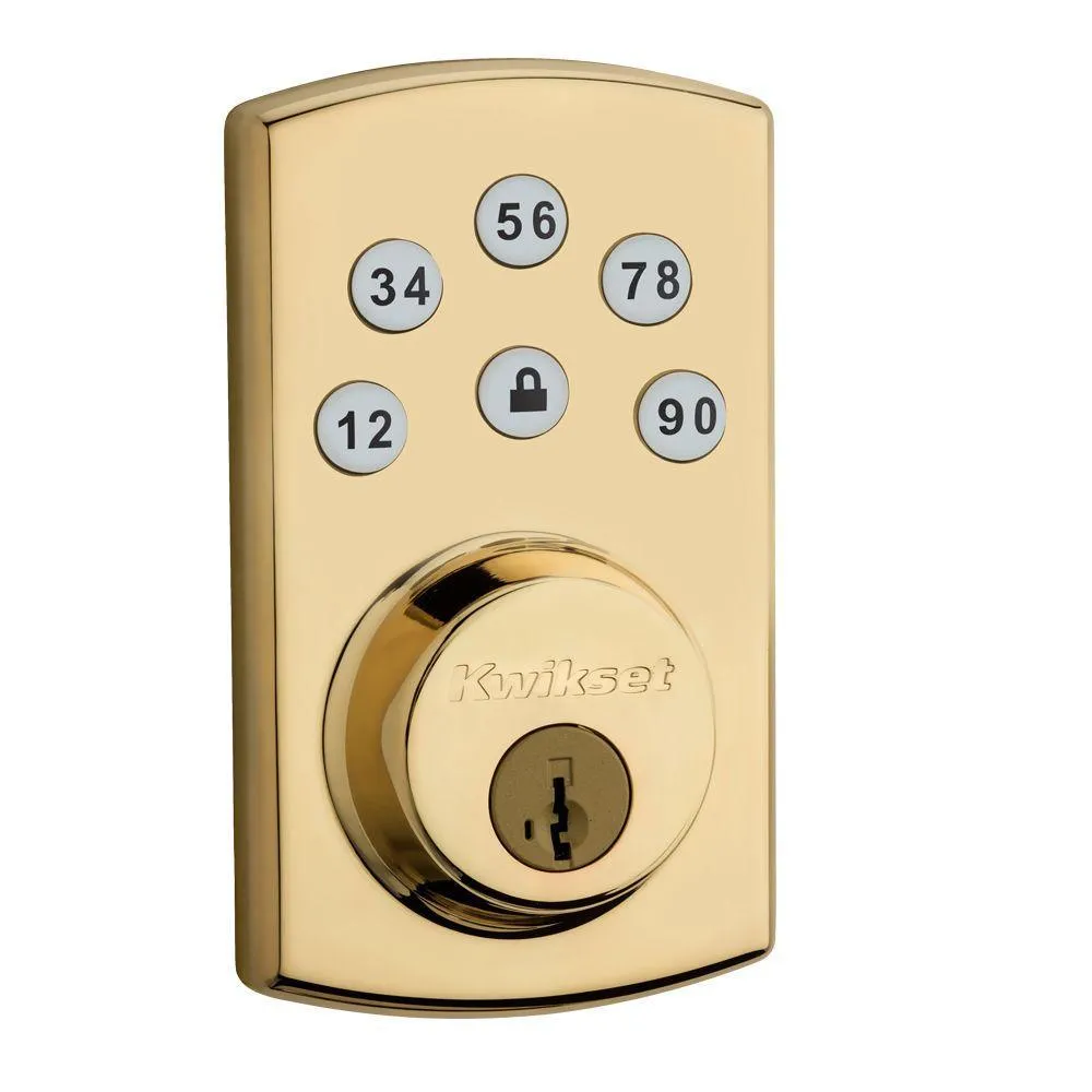 Kwikset Powerbolt2 Satin Nickel Single Cylinder Electronic Deadbolt Featuring SmartKey Security and Balboa Passage Lever, photo 5 of 8