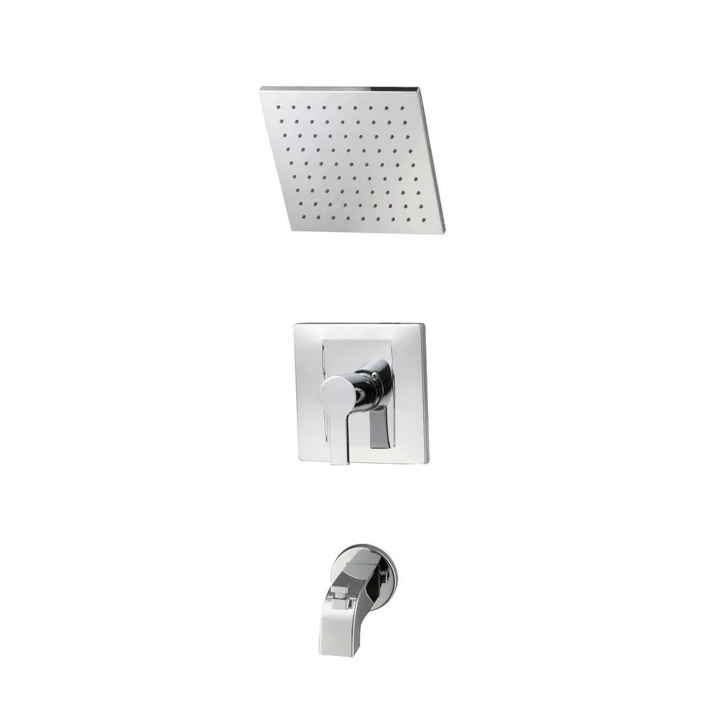 Modern Single-Handle 1-Spray Tub and Shower Faucet in Chrome (Valve Included), photo 3 of 16