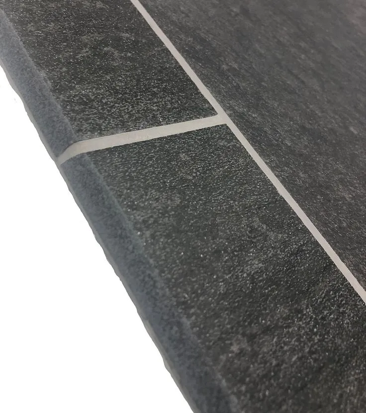 Style Selections Galvano Charcoal Porcelain Granite Bullnose Tile (3-in x 12-in), photo 3 of 8