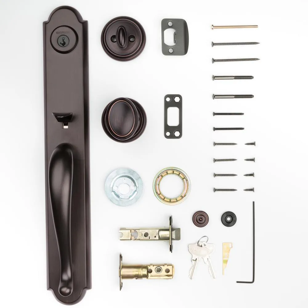 Prestige Bighorn Single Cylinder Venetian Bronze Door Handleset with Carnaby Door Knob Featuring SmartKey Security, photo 11 of 13