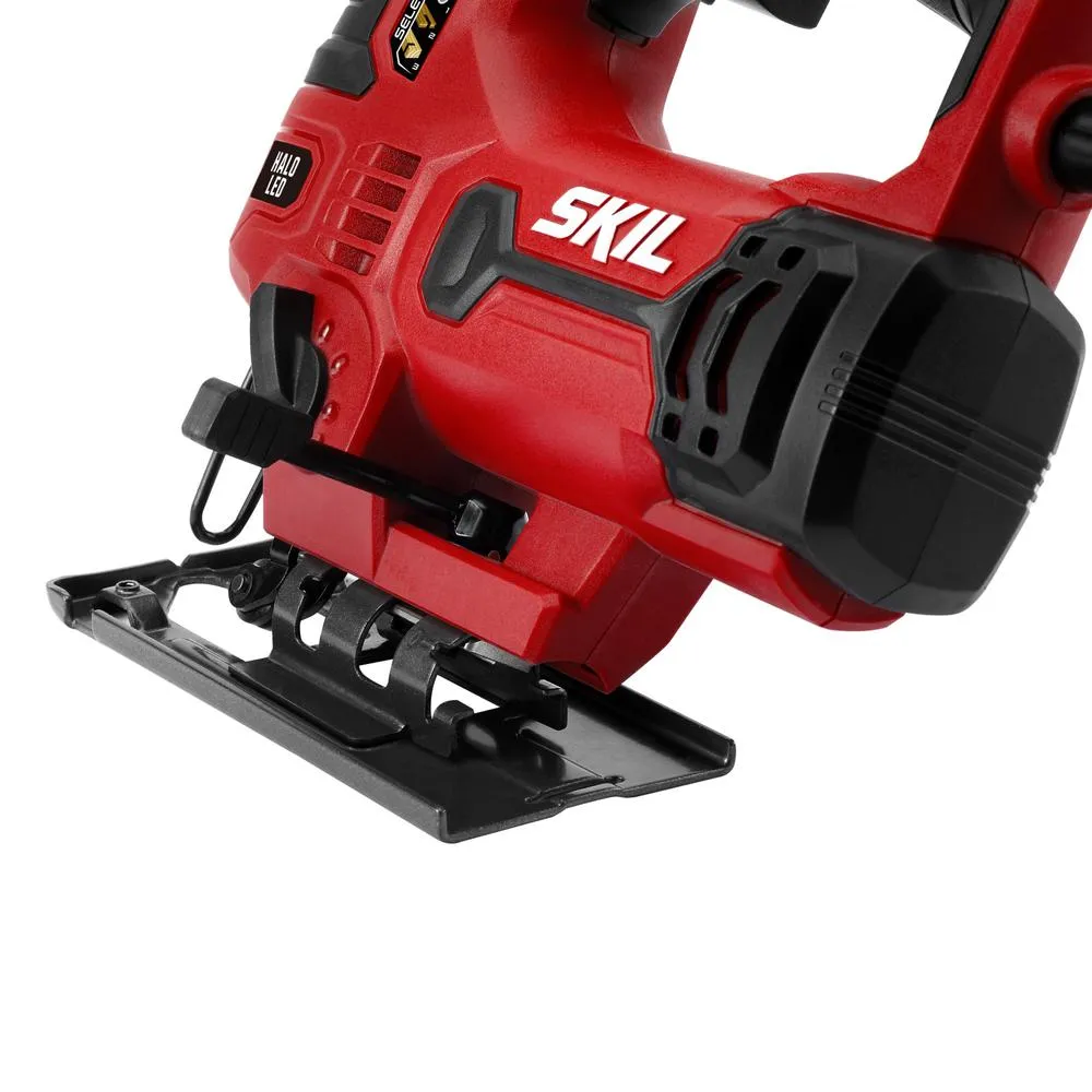 6 Amp Corded Electric Orbital Jigsaw with Built-In Halo Light and 2 Blades, photo 6 of 7
