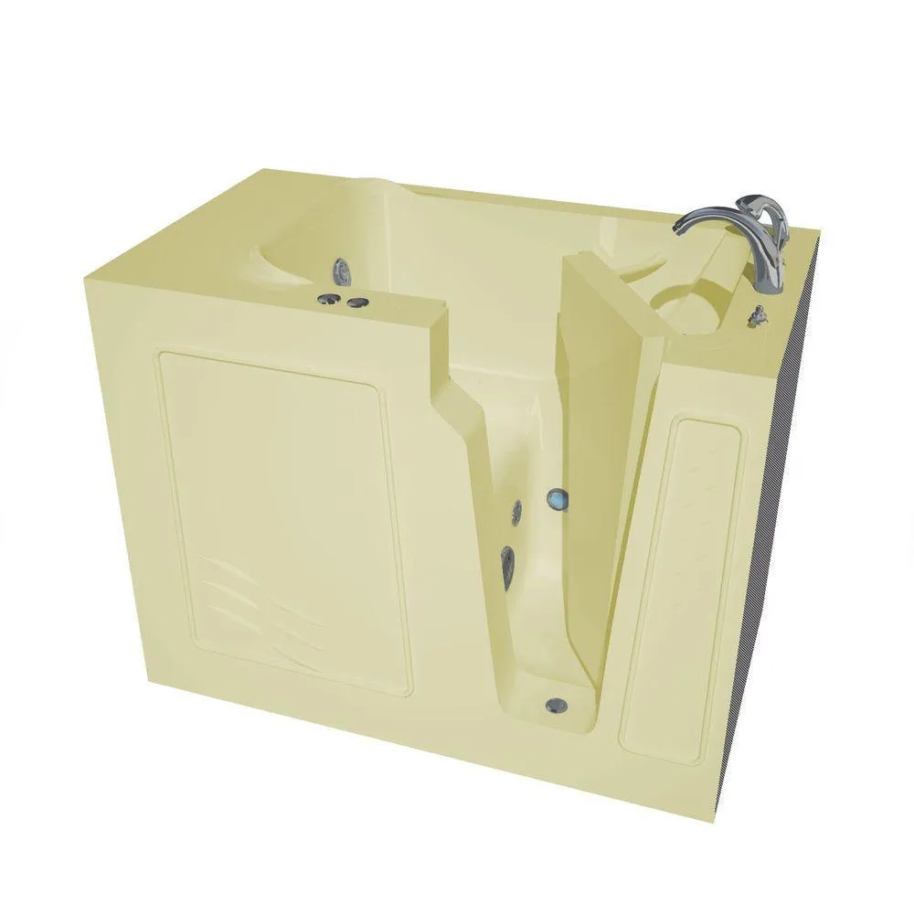 Universal Tubs Nova Heated 4.5 ft. Walk-In Whirlpool Bathtub in Biscuit with Chrome Trim, photo 14 of 52