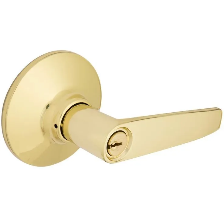 Olympic Stainless Steel Keyed Entry Door Lever Lock, photo 2 of 5