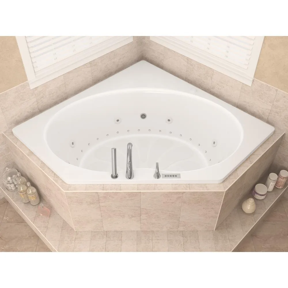 Universal Tubs Carnelian Diamond Series 5 ft. Center Drain Whirlpool and Air Bath Tub in White, photo 9 of 20