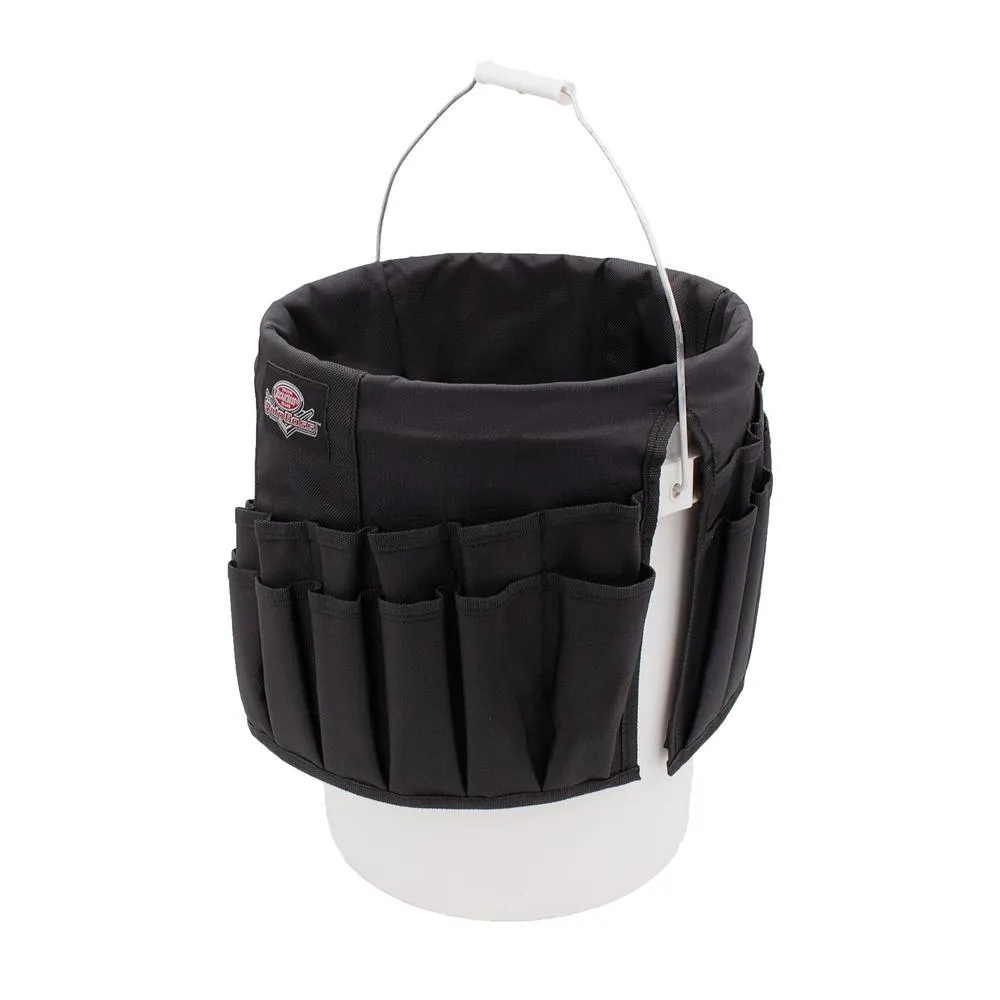 BUCKET BOSS Wrench Boss 5 Gal. Bucket Tool Organizer with 36 Pockets for Wrench Sets and Open Center Bulk Storage in Black, photo 2 of 8