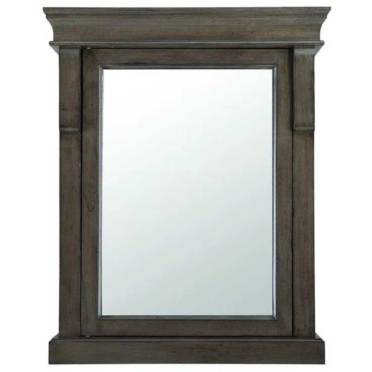 Naples 25 in. W x 31 in. H x 8 in. D Framed Surface-Mount Bathroom Medicine Cabinet in White, photo 2 of 4
