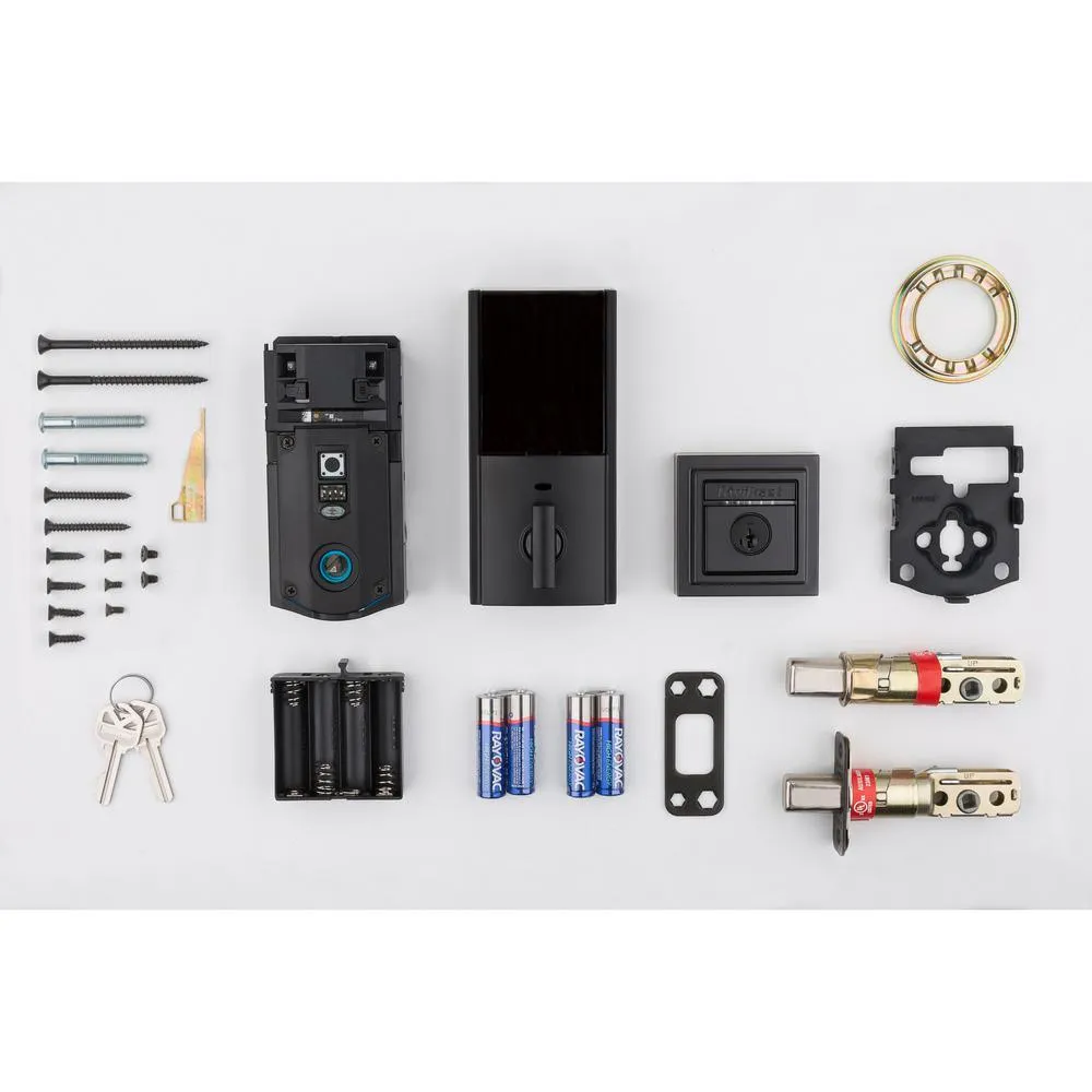 Kevo 2nd Gen Contemporary Square Matte Black Single Cylinder Touch-to-Open Bluetooth Smart Lock Deadbolt, photo 6 of 9