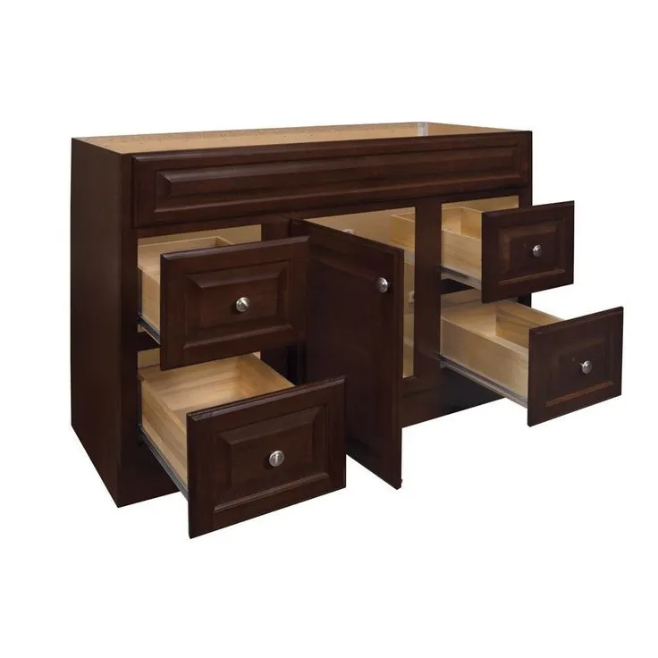 Hampton Bay Hampton 48 in. W x 21 in. D x 33.5 in. H Bathroom Vanity Cabinet Only in Cognac, photo 6 of 16