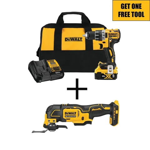 20-Volt MAX XR Cordless Brushless 1/2 in. Drill/Driver Kit with FREE ATOMIC 20-Volt Cordless Brushless Oscillating Tool