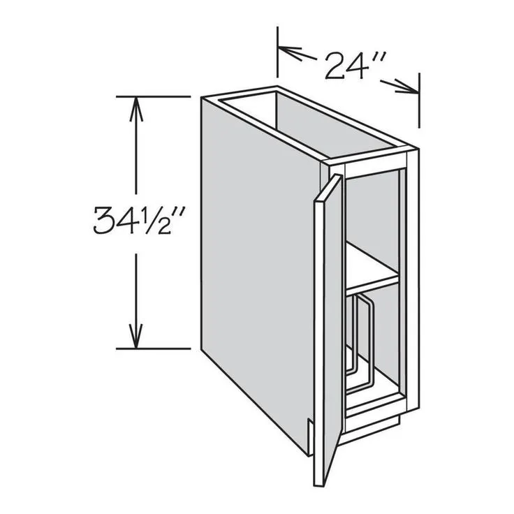 allen + roth Aveley 9-in W x 34.5-in H x 24-in D Linen Maple Door Base Semi-Custom Cabinet, photo 2 of 4