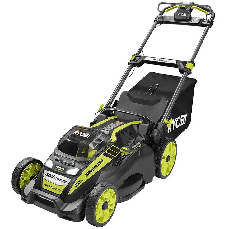 RYOBI 20 in. 40-Volt Brushless Lithium-Ion Cordless Battery Self Propelled Lawn Mower with 5.0 Ah Battery and Charger Included, photo 5 of 8