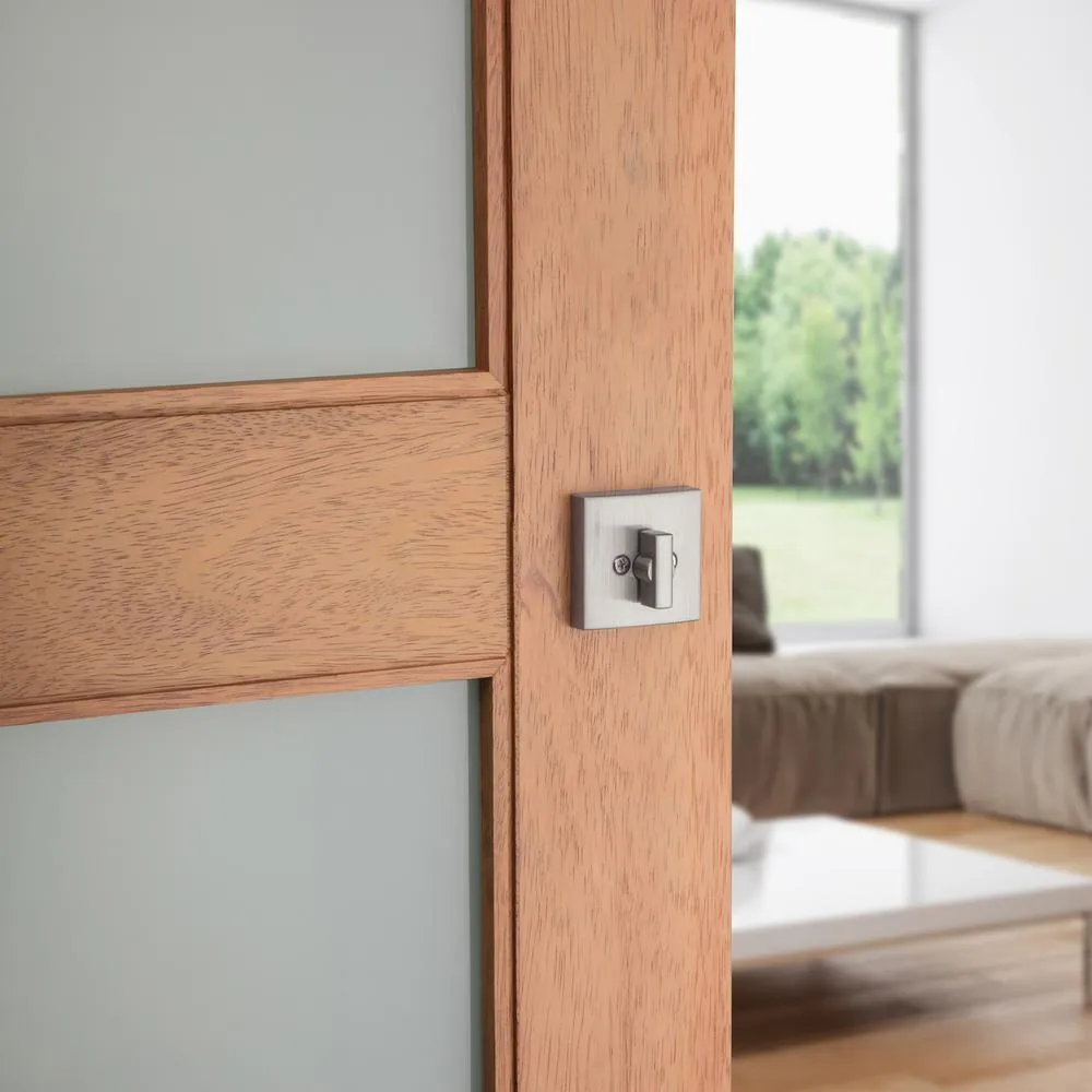 Kwikset Prestige Spyglass Satin Nickel Square Single Cylinder Deadbolt Featuring SmartKey Security, photo 5 of 12