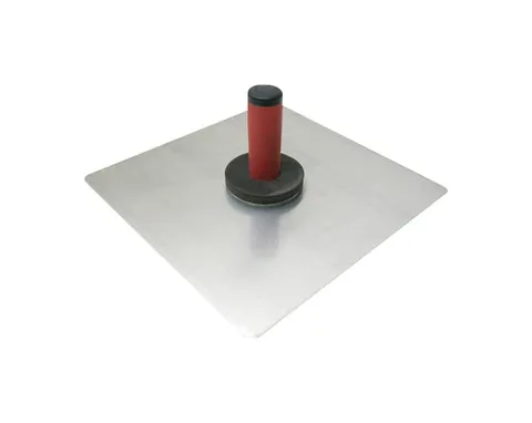 13 × 13 in Aluminum Hawk Trowel with DuraSoft Handle
