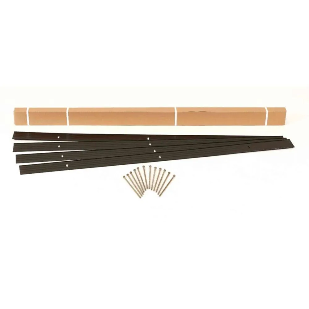 ProFlex 24 ft. x 4 in. Brown Aluminum Landscape Edging Project Kit (4 - 6 ft. pieces), photo 8 of 9