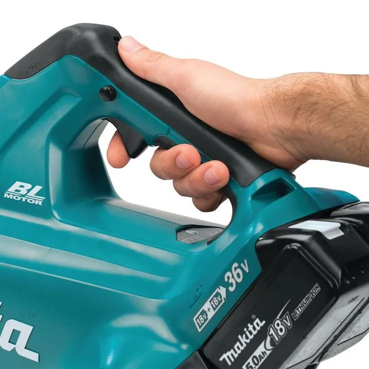 Makita 18-Volt X2 (36V) LXT 473 CFM 120 MPH Brushless Cordless Blower Kit with 4 Batteries (5.0Ah) with Flat End Nozzle, XBU02Z, photo 6 of 11