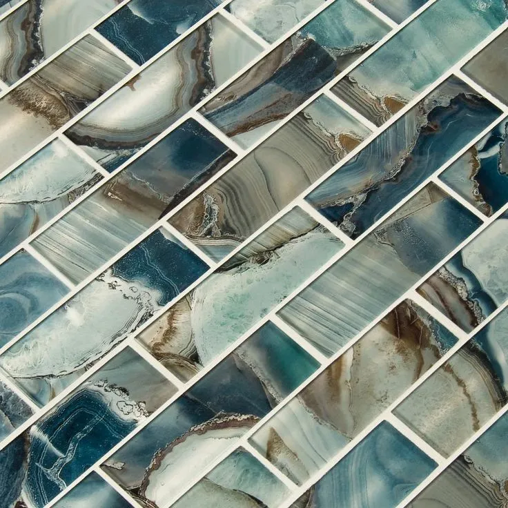 MSI Night Sky Subway 11.81 in. x 11.81 in. x 8mm Textured Glass Mesh-Mounted Mosaic Tile (9.7 sq. ft./Case), photo 6 of 7