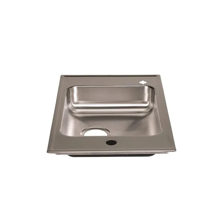 Classroom Sink, Drop-in, 17 in. x 25 in. 1-Compartment, ADA, SS, L/R Faucet Ledges, 4.5 in. Deep, Drain Center Rear, photo 6 of 6