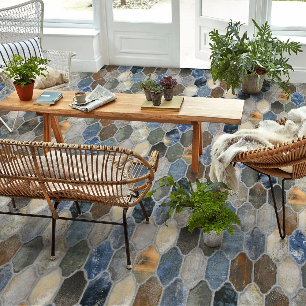 Merola Tile Dorne Provenzal Mix 6-1/4 in. x 12-3/4 in. Porcelain Floor and Wall Tile (8.8 sq. ft./Case) by Merola Tile, photo 5 of 8