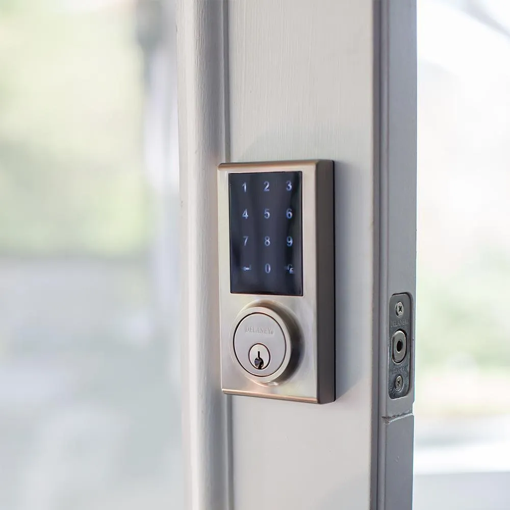 Polished Chrome Touchscreen Z-Wave Smartlock Single Cylinder Deadbolt, photo 3 of 3