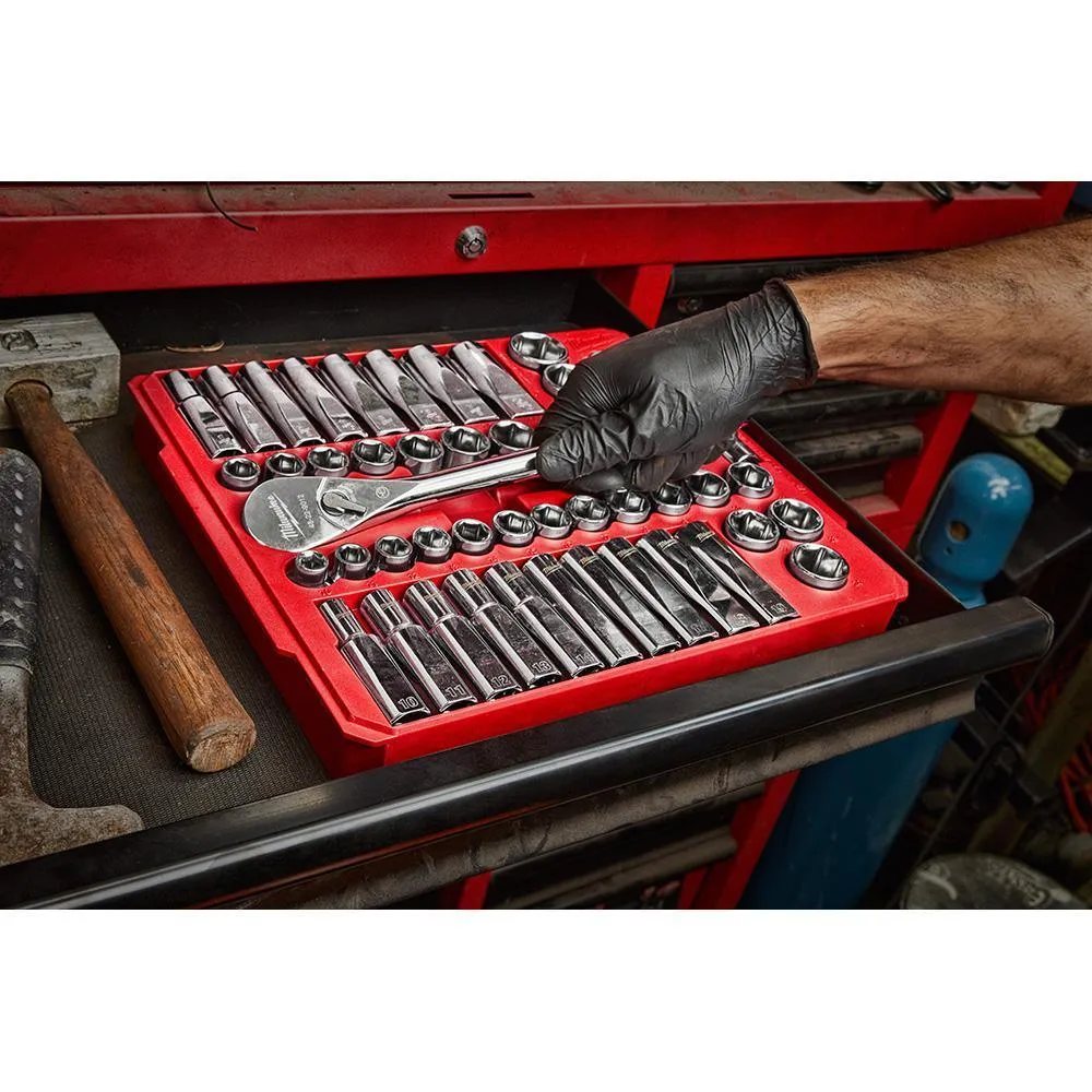 1/4 in. and 3/8 in. and 1/2 in. Drive SAE/Metric Ratchet and Socket Mechanics Tool Set (153-Piece), photo 8 of 10