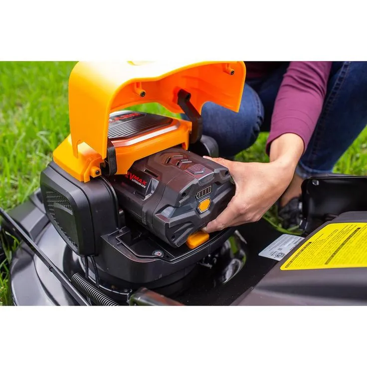 MOWOX 20 in. 82-Volt Self-Propelled Cordless Walk Behind Mower with 5.0 Ah Battery and Charger, photo 4 of 7