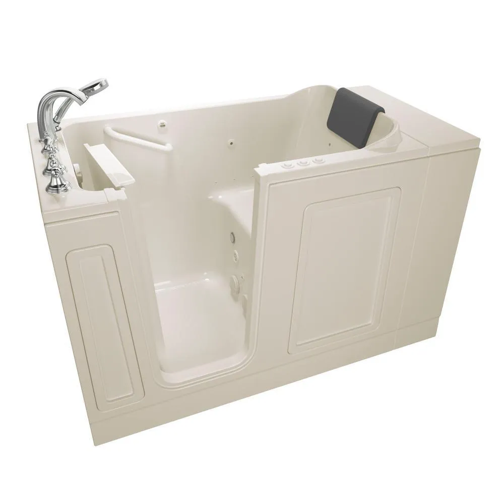 Acrylic Luxury 51 in. x 30 in. Left Hand Walk-In Whirlpool and Air Bathtub in White, photo 15 of 18
