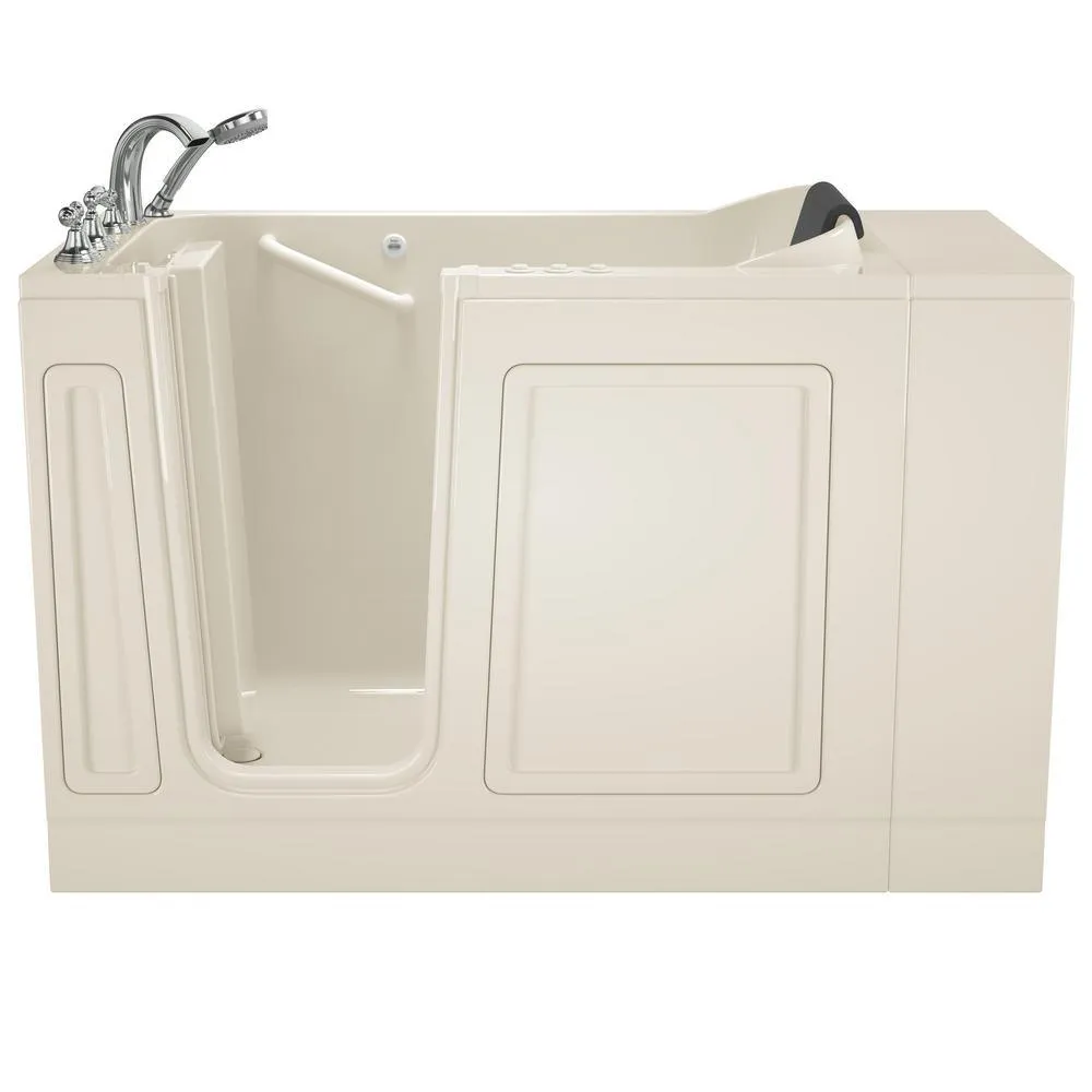 Acrylic Luxury 48 in. x 28 in. Left Hand Walk-In Whirlpool and Air Bathtub in Linen, photo 4 of 15