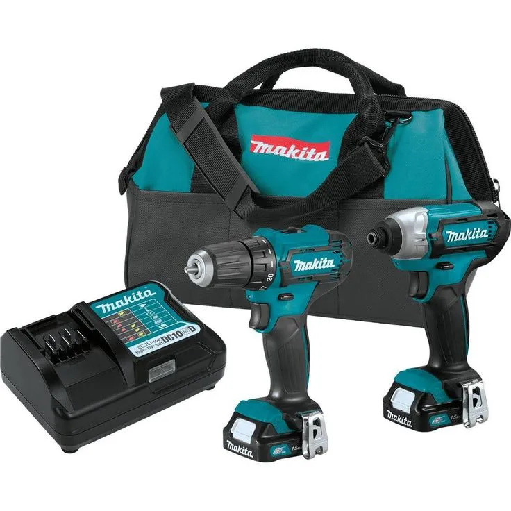 Makita 1.5 Ah 12-Volt MAX CXT Lithium-Ion Cordless Drill Driver and Impact Driver Combo Kit  (2-Piece), photo 5 of 17