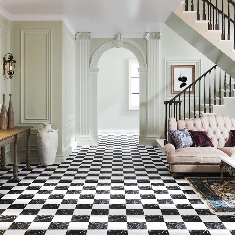 Merola Tile Merzoni Checker Ruzzini 17-7/8 in. x 17-7/8 in. Porcelain Floor and Wall Tile (11.1 sq. ft./Case), photo 6 of 9