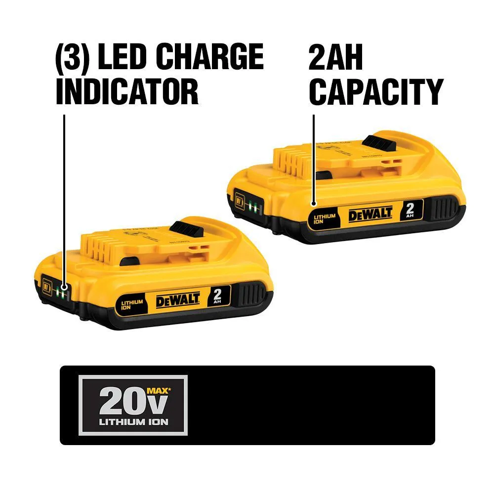 DEWALT 20-Volt Max Lithium-Ion Cordless Combo Kit (10-Tool) w/ (2) Batteries 2.0Ah, Charger & Tool Bag, photo 13 of 41