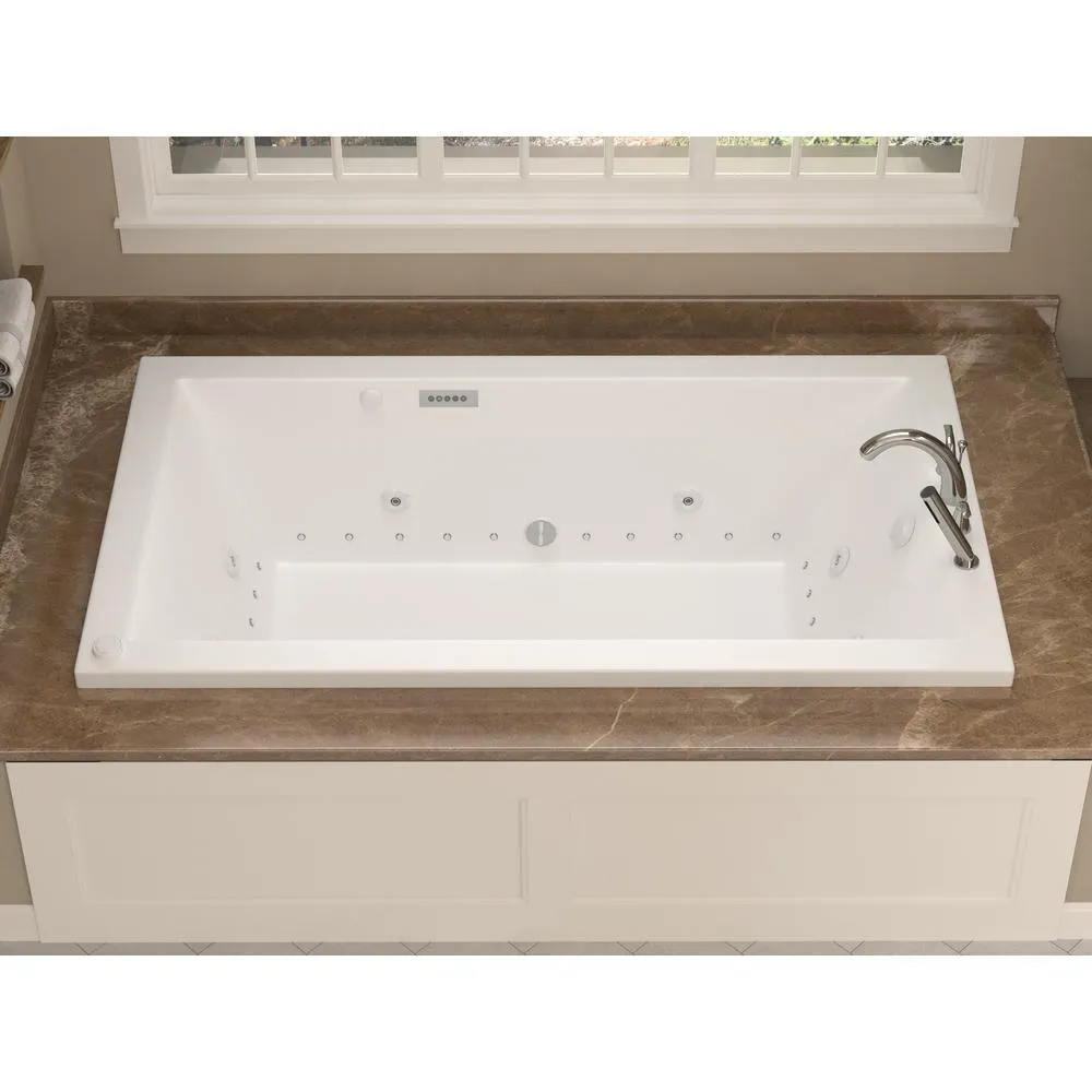 Universal Tubs Sapphire Diamond Series 5 ft. Right-Drain Rectangular Drop-in Whirlpool and Air Bath Tub in White, photo 9 of 21