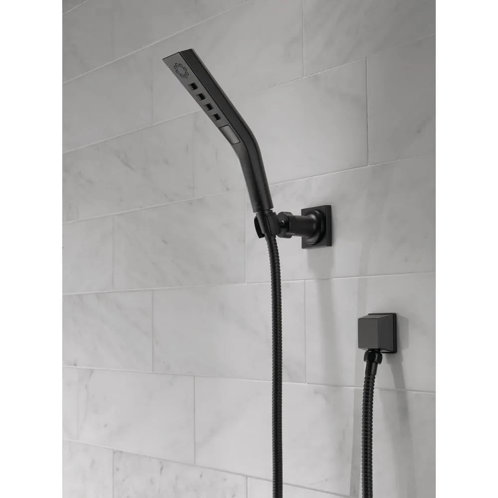 Pivotal 3-Spray 1.8 in. Single Wall Mount Handheld H2Okinetic Shower Head in Matte Black, photo 6 of 15