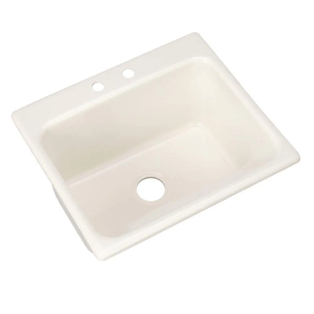 Kensington Drop-In Acrylic 25 in. 2-Hole Single Bowl Utility Sink in White, photo 5 of 18