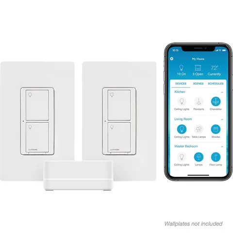 Caseta Wireless Smart Lighting Switch (2 Count) Starter Kit