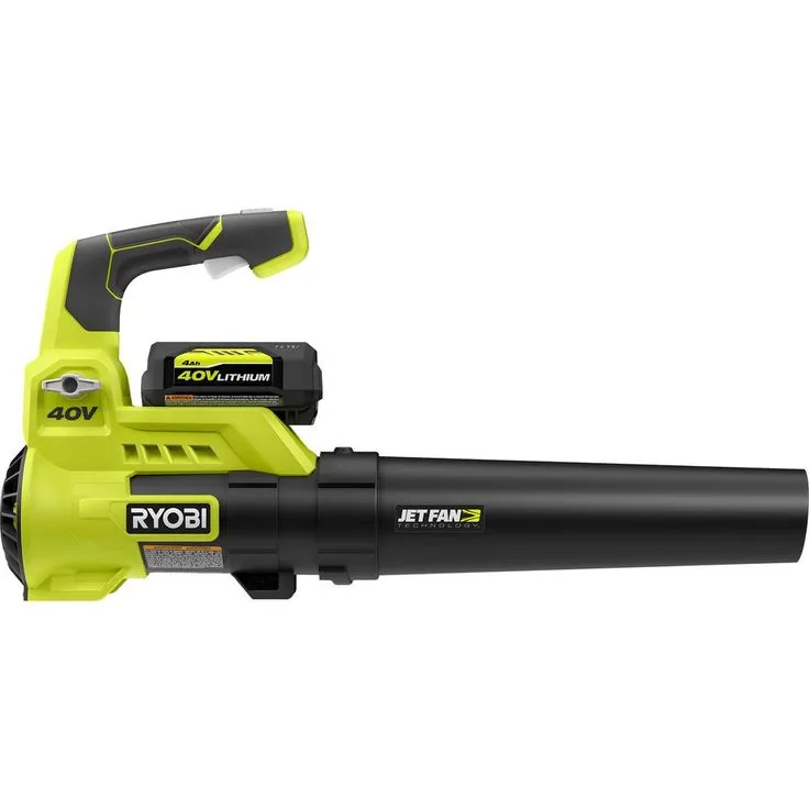 RYOBI 110 MPH 525 CFM 40-Volt Lithium-Ion JetFan Leaf Blower and 10 in. 40-Volt Pole Saw with4.0Ah Battery andCharger Included, photo 6 of 9