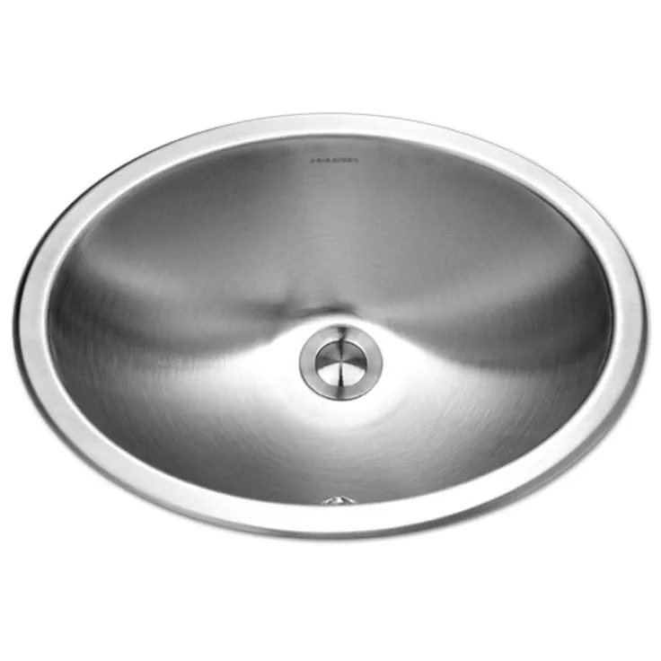 HOUZER Opus Series Undermount 13.6 in. Single Bowl Lavatory Sink with Overflow in Stainless Steel, photo 3 of 5