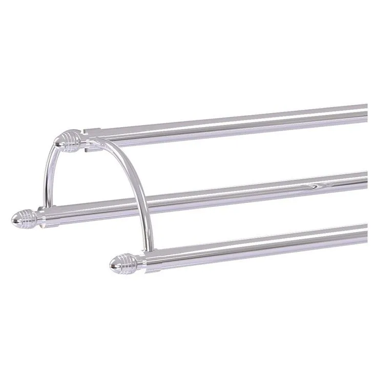 Allied Brass Free Standing Double Arm Towel Holder in Polished Chrome, photo 2 of 3