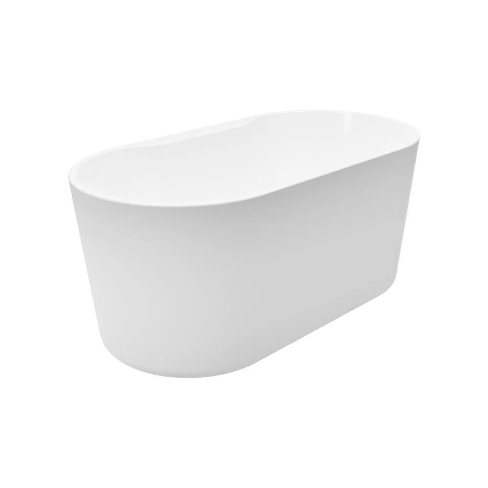 Coral 56 in. Acrylic Freestanding Flatbottom Non-Whirlpool Bathtub in White No Faucet, photo 3 of 5