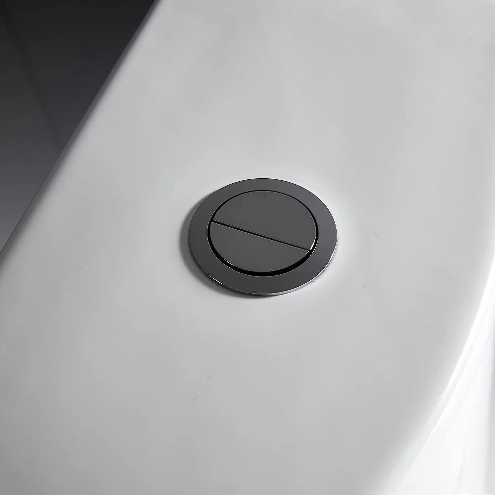 1-Piece 1.28 GPF Dual Flush High Efficiency Elongated Toilet in White, Seat Included, photo 5 of 7