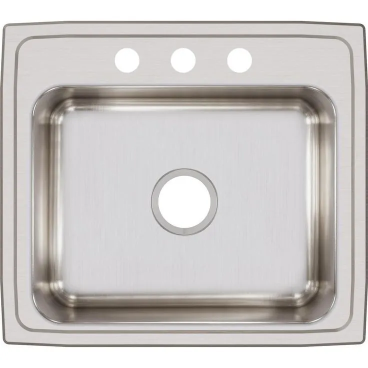 Lustertone Drop-In Stainless Steel 15 in. 3-Hole Single Bowl Bar Sink in Lustrous Highlighted Satin, photo 7 of 8