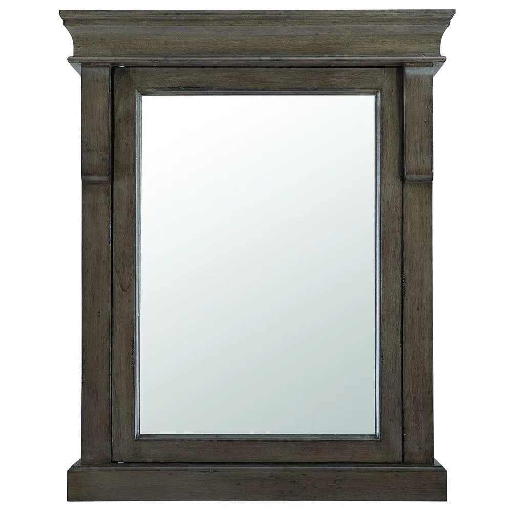 Naples 25 in. W x 31 in. H x 8 in. D Framed Surface-Mount Bathroom Medicine Cabinet in Warm Cinnamon, photo 9 of 9