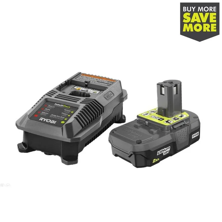 RYOBI 18-Volt ONE+ Lithium-Ion 2.0 Ah Battery and Dual Chemistry IntelliPort Charger Kit, photo 10 of 11