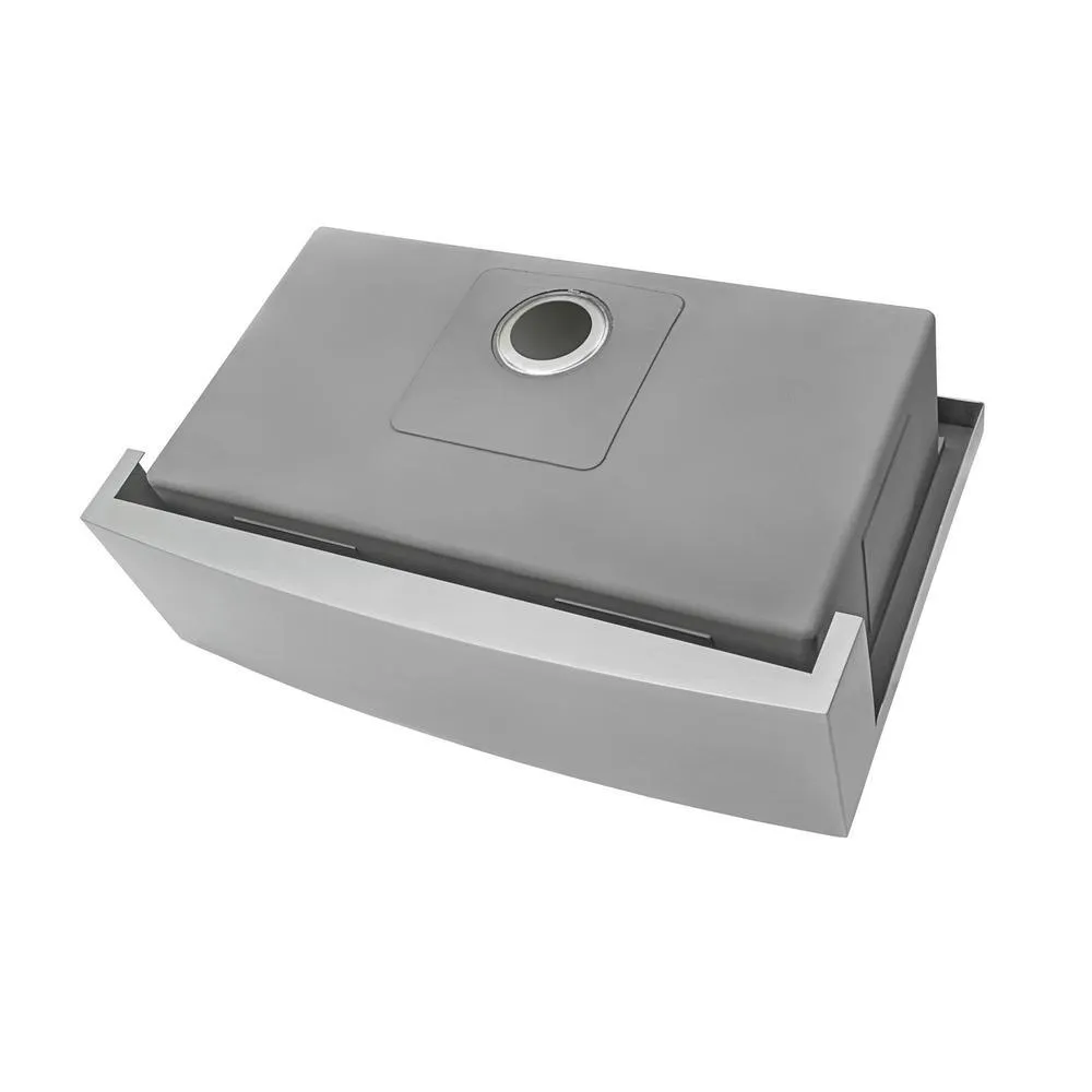 Apron-Front Stainless Steel 36 in. 16-Gauge Workstation Single Bowl Farmhouse Kitchen Sink, photo 12 of 13