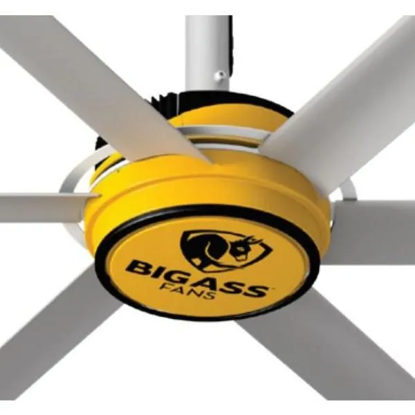 Big Ass Fans 2025 7 ft. Indoor Yellow and Silver Aluminum Shop Ceiling Fan with Wall Control, photo 8 of 8