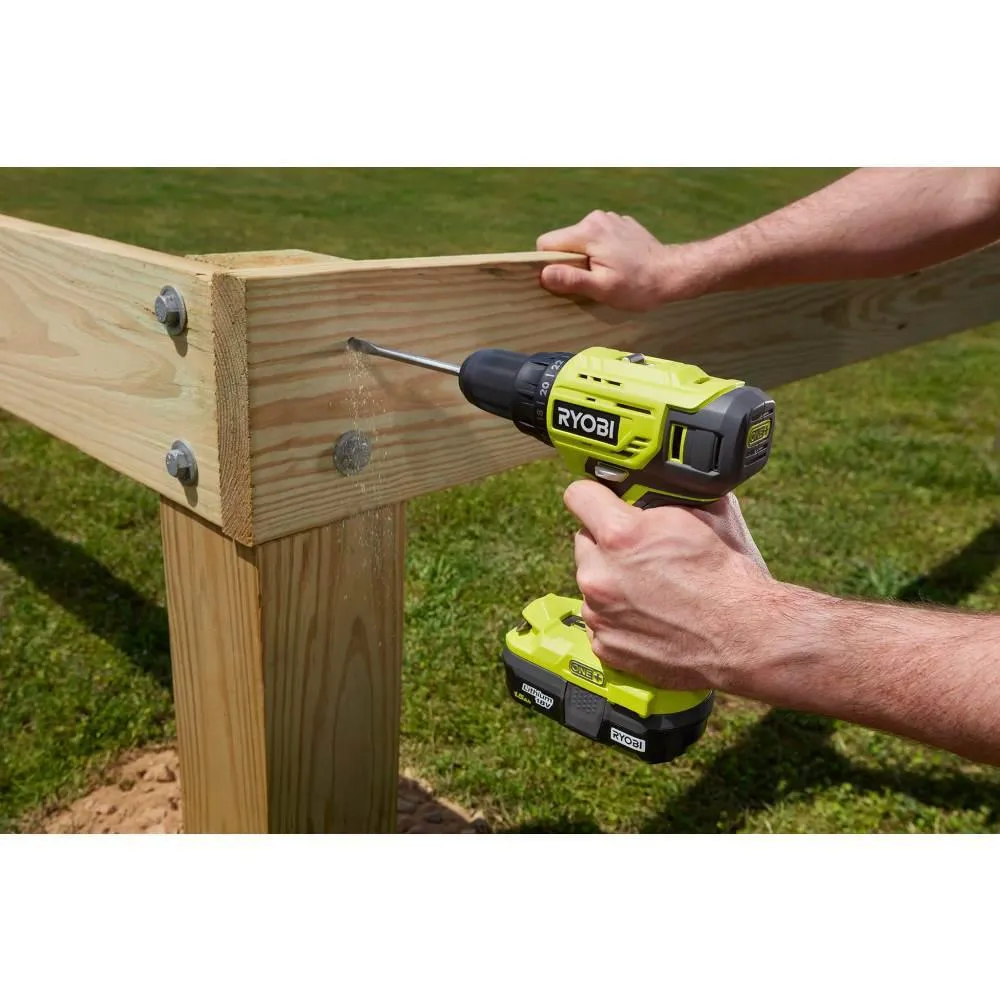 RYOBI 15 Amp 10 in. Sliding Compound Miter Saw and 18-Volt Cordless ONE+ 1/2 in. Drill/Driver Kit w/(1)1.5 Ah Battery, Charger, photo 12 of 15