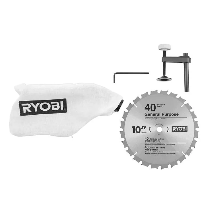 RYOBI 18-Volt ONE+ONE Cordless Brushless 10 in. Dual Bevel Sliding Miter Saw with 2.0 Ah Battery and Charger Kit, photo 4 of 9