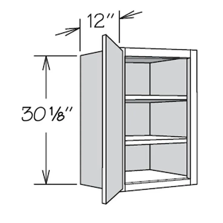 allen + roth Aveley 15-in W x 30.125-in H x 12-in D Linen Maple Door Wall Semi-Custom Cabinet, photo 3 of 4