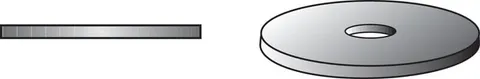 Zinc-Plated Steel 1/4 in. Fender Washer, 100-Pack